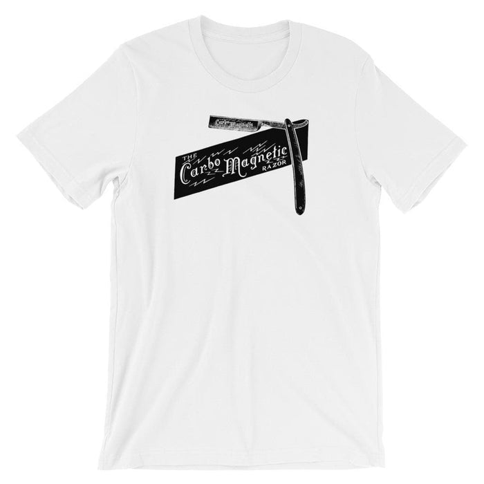 Carbo Magnetic Straight Razor 1906 Vintage Ad Short-Sleeve Unisex T-Shirt - Phoenix Artisan Accoutrements