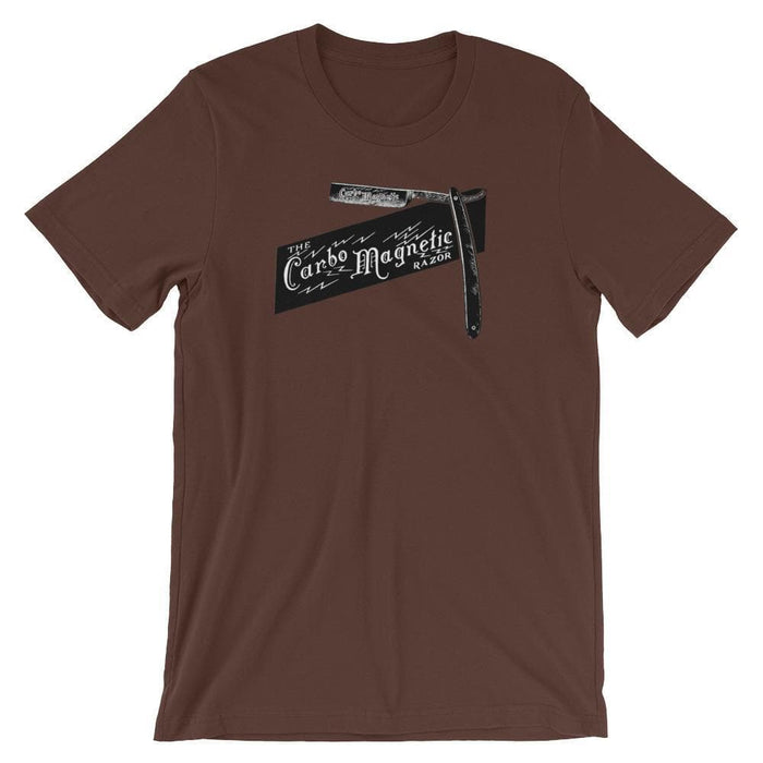 Carbo Magnetic Straight Razor 1906 Vintage Ad Short-Sleeve Unisex T-Shirt - Phoenix Artisan Accoutrements