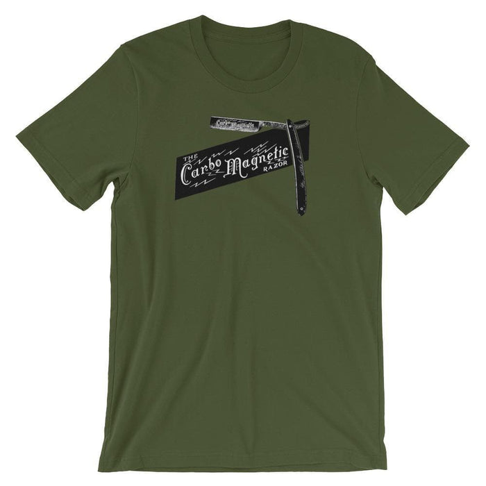 Carbo Magnetic Straight Razor 1906 Vintage Ad Short-Sleeve Unisex T-Shirt - Phoenix Artisan Accoutrements