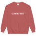 Clown Fruit “COLLEGE OF CHAOS” SWEATSHIRT | garment-dyed sweatshirt - Phoenix Artisan Accoutrements