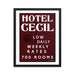 Hotel Cecil Rates Framed Print | Available in Multiple Sizes! - Phoenix Artisan Accoutrements