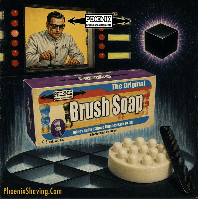 Shaving Brush Cleaning Soap | Contains Sodium Borate & White Vinegar | 4 oz - Phoenix Artisan Accoutrements