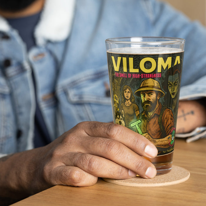 VILOMA: Comic Art Shaker Pint Glass - Phoenix Artisan Accoutrements